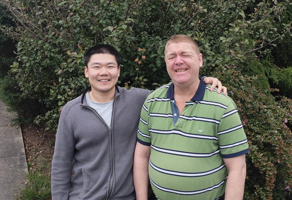 Wayne and support worker Jia